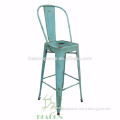 Vintage Distressed finish Metal Bistro bar chair